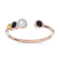Petite Modern Open Bezel Vihvarita Ring