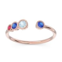 Petite Modern Open Bezel Vihvarita Ring
