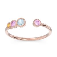 Petite Modern Open Bezel Vihvarita Ring