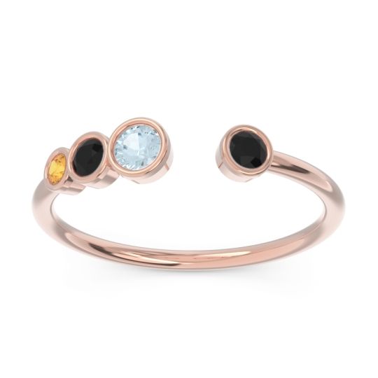 Petite Modern Open Bezel Vihvarita Ring