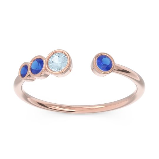 Petite Modern Open Bezel Vihvarita Ring