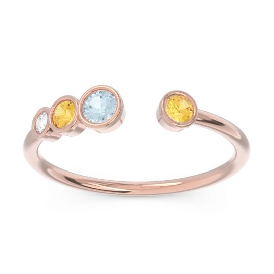 Petite Modern Open Bezel Vihvarita Ring