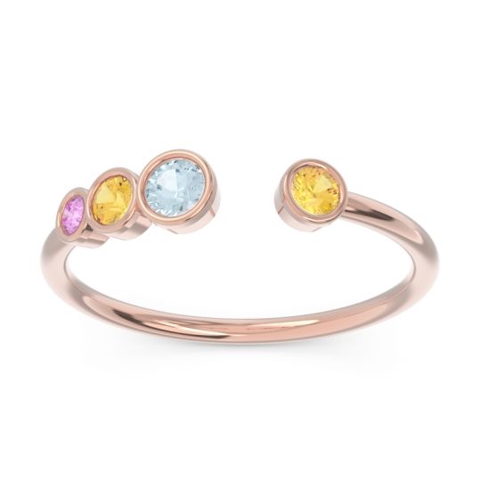 Petite Modern Open Bezel Vihvarita Ring