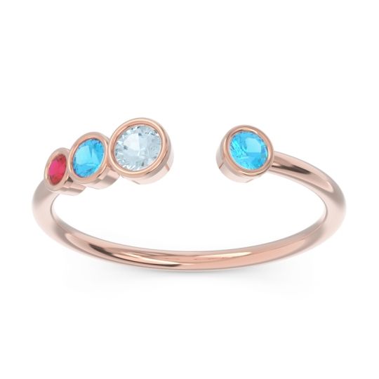 Petite Modern Open Bezel Vihvarita Ring