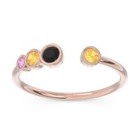Petite Modern Open Bezel Vihvarita Ring