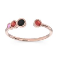 Petite Modern Open Bezel Vihvarita Ring