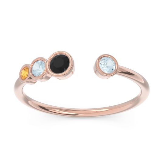 Petite Modern Open Bezel Vihvarita Ring