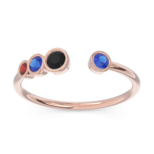 Petite Modern Open Bezel Vihvarita Ring