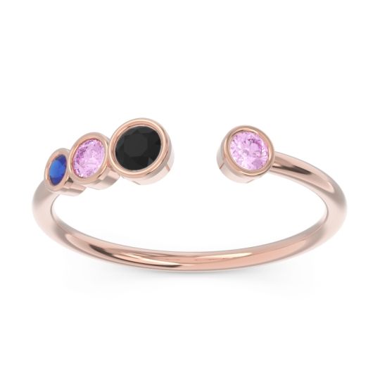 Petite Modern Open Bezel Vihvarita Ring