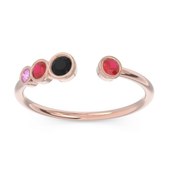Petite Modern Open Bezel Vihvarita Ring