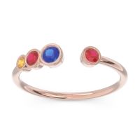 Petite Modern Open Bezel Vihvarita Ring