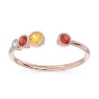 Petite Modern Open Bezel Vihvarita Ring