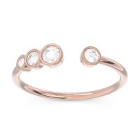 Petite Modern Open Bezel Vihvarita Ring