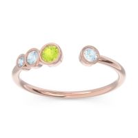 Petite Modern Open Bezel Vihvarita Ring