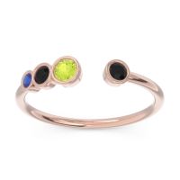 Petite Modern Open Bezel Vihvarita Ring