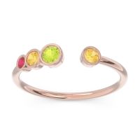 Petite Modern Open Bezel Vihvarita Ring