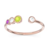 Petite Modern Open Bezel Vihvarita Ring