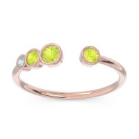 Petite Modern Open Bezel Vihvarita Ring