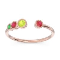 Petite Modern Open Bezel Vihvarita Ring