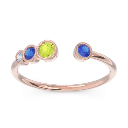 Petite Modern Open Bezel Vihvarita Ring