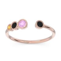 Petite Modern Open Bezel Vihvarita Ring