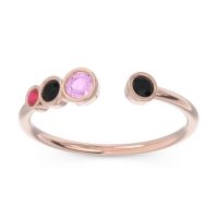Petite Modern Open Bezel Vihvarita Ring