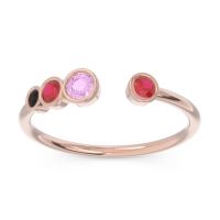Petite Modern Open Bezel Vihvarita Ring