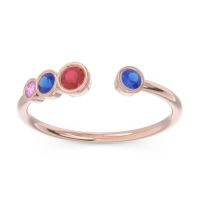 Petite Modern Open Bezel Vihvarita Ring