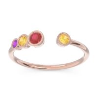 Petite Modern Open Bezel Vihvarita Ring
