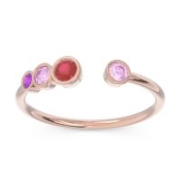 Petite Modern Open Bezel Vihvarita Ring