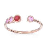 Petite Modern Open Bezel Vihvarita Ring