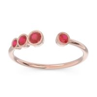 Petite Modern Open Bezel Vihvarita Ring