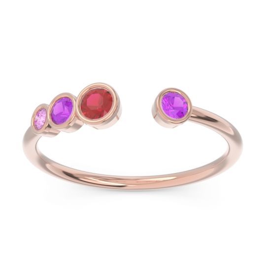 Petite Modern Open Bezel Vihvarita Ring