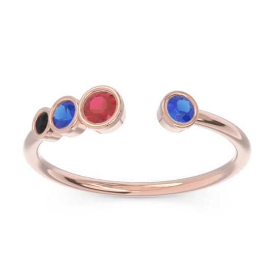 Petite Modern Open Bezel Vihvarita Ring