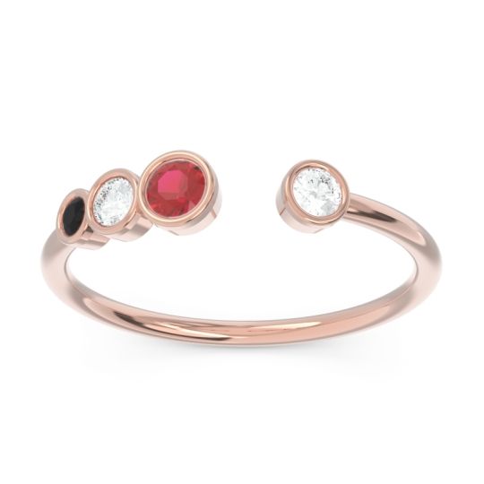 Petite Modern Open Bezel Vihvarita Ring