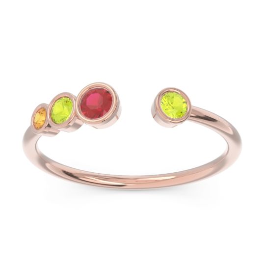 Petite Modern Open Bezel Vihvarita Ring