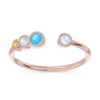 Petite Modern Open Bezel Vihvarita Ring
