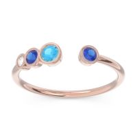 Petite Modern Open Bezel Vihvarita Ring