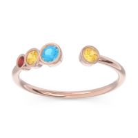 Petite Modern Open Bezel Vihvarita Ring