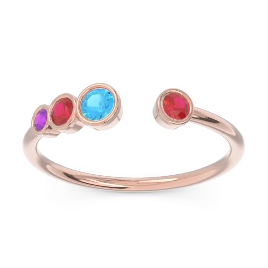 Petite Modern Open Bezel Vihvarita Ring