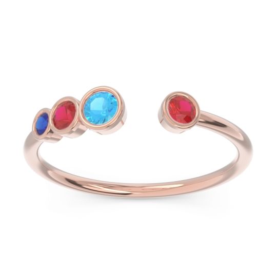 Petite Modern Open Bezel Vihvarita Ring