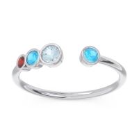 Petite Modern Open Bezel Vihvarita Ring