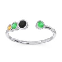 Petite Modern Open Bezel Vihvarita Ring