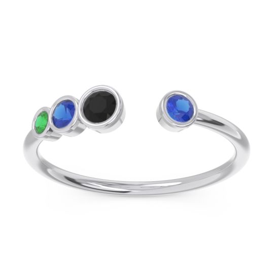 Petite Modern Open Bezel Vihvarita Ring