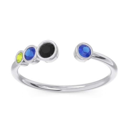 Petite Modern Open Bezel Vihvarita Ring