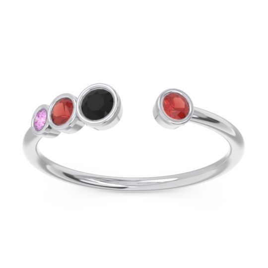 Petite Modern Open Bezel Vihvarita Ring