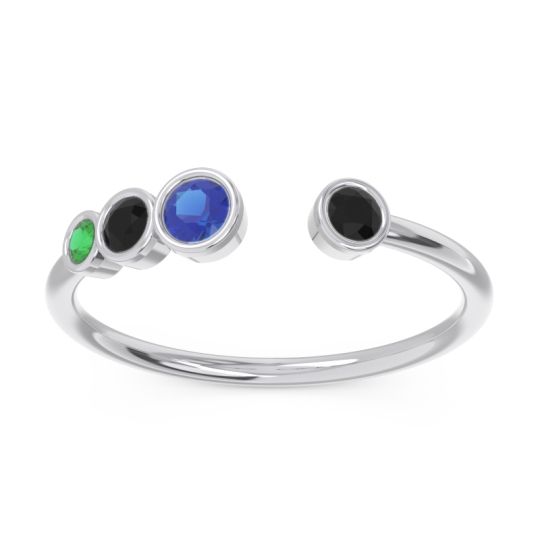 Petite Modern Open Bezel Vihvarita Ring