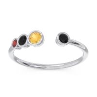 Petite Modern Open Bezel Vihvarita Ring