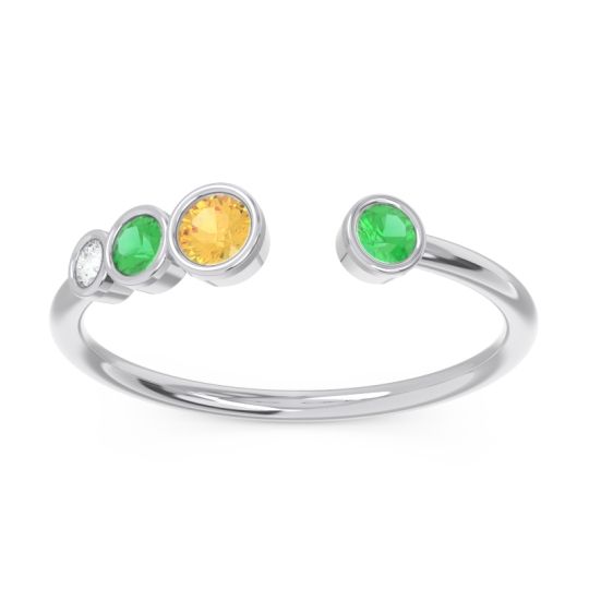 Petite Modern Open Bezel Vihvarita Ring