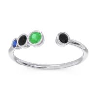 Petite Modern Open Bezel Vihvarita Ring